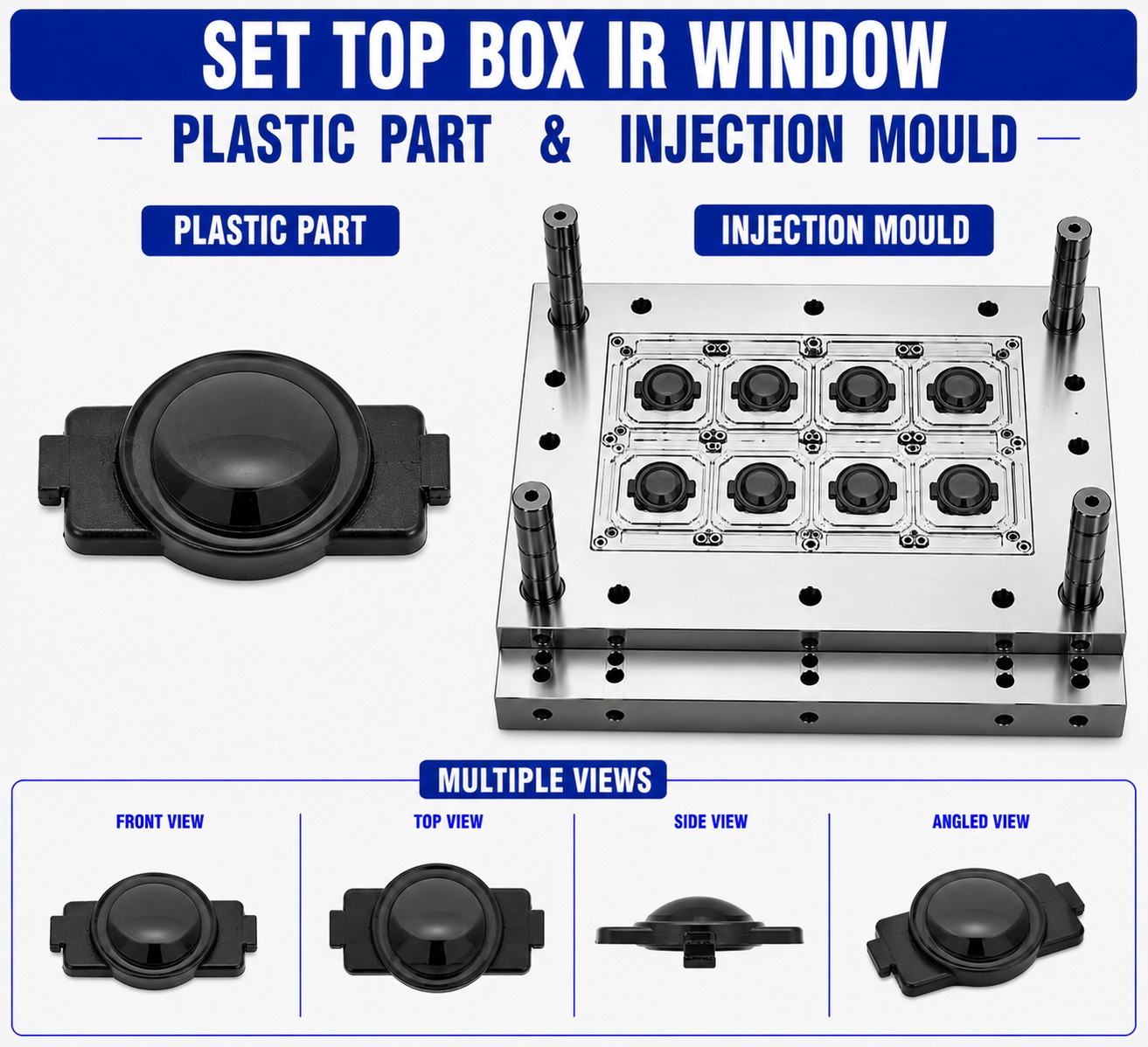 Set Top Box Plastic IR Window Mould and Moulding Service